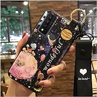 New Silicone Lulumi Phone Case for TCL 20 XE, for Girls for Woman Lanyard Wristband Kickstand Anti-dust Durable Soft Cute TPU Dirt-Resistant Phone Holder Wrist Strap Back Cover, 9