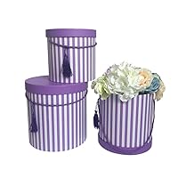 3pcs/Set Florist Packing Flowers Gift Box Bar Interval Flower Box. Wedding Party Decoration 6 Colors (Purple)
