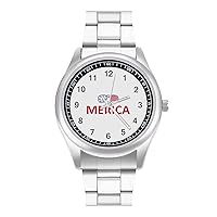 American Flag Glassess Funny Quartz Watch Alloy Watch For Men Women With Design Pattern Print