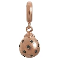 Black Star Drop 18k Rose Gold-Plated Silver Charm