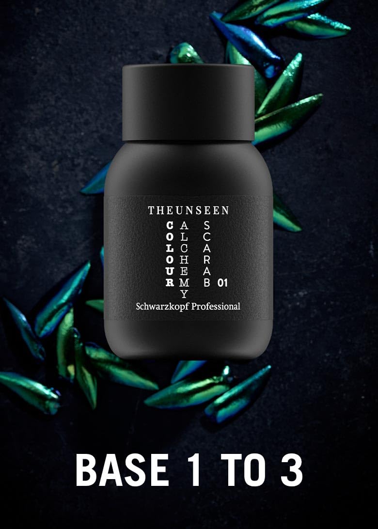 THEUNSEEN COLOUR ALCHEMY – Holographic Temporary Hair Color Gel Cream – Heat Activated Hair Dye for Iridescent Effects – Heat-Reactive Technology, 01 Scarab