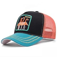 Trucker Hat for Men and Women Snapback Baseball Cap Embroidered Mesh Back Dad Fishing Caps Bass Tiger Elephant Frog