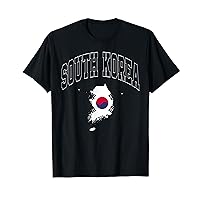 South Korea Flag Retro Throwback Athletic T-Shirt