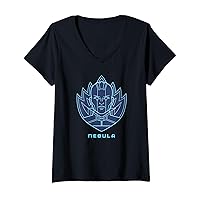 Marvel Guardians of the Galaxy Vol. 3 Nebula Line Art Badge V-Neck T-Shirt