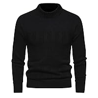 Men's Ribbed Knit Sweater Crewneck Slim Fit Lightweight Pullover Casual Basic Fall Winter Warm Jumper Sweaters