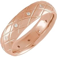 Sonia Jewels 1/8 Cttw Diamond Patterned Wedding Band Ring (.13 Cttw)