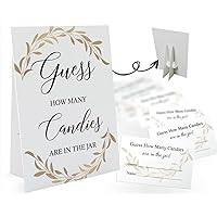 Candy Guessing Game Cards-1 Sign 8x11
