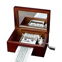 Youtang Vintage Wood 15 Note Mechanism Musical Box Handcrank Music Box Gift