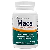 Fairhaven Health Organic Maca Root Powder Capsules for Men and Women, Fertility Supplement to Support Male and Female Reproduction, Vegetarian Yellow Maca (60 Pills, 500mg, 2 Month Supply)