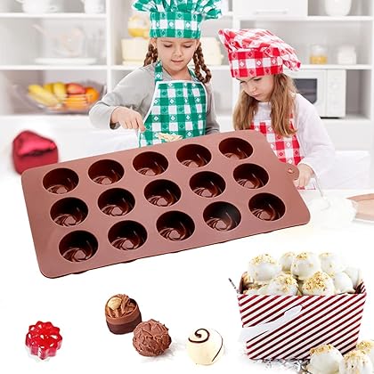 La chat 4 Packs Silicone Molds for Chocolate, Food Grade no-stick Baking, candy and butter Mold with different shape