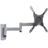 VIVO Quick Release RV TV Wall Mount for 13 to 43 inch Screens, Articulating Lockable Bracket Stand, Fits up to VESA 200x200, Black, Mount-TVQR1