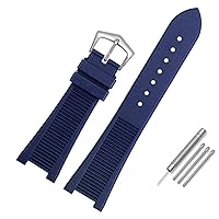 Watch bands Accessories Are Suitable For Patek Philippe 5711 5712G Nautilus Watch Chain Special Notch Silicone Strap 24-13mm (Color : 10mm Gold Clasp, Size : 24-13mm)