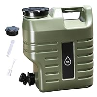 Camping Water Container with Faucet Food Grade 12L/3.2 Gallon BPA-Free Water Jug Dual Handle Portable PE Wide Mouth Odor-Free Flow Adjustable Water Tank for Outdoor