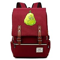 Game Plants vs. Zombies Vintage Rucksack 15.6-inch Laptop Backpack Business Bag with USB Charging Port Red / 4