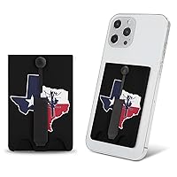 Texas State Outline with Flag Lineman Cell Phone Card Holder for Phone Case Stick On Card Wallet Sleeve Phone Pocket for Back of Phone