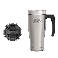 THERMOS, ICON Series, Stainless Steel Mug, Matte Stainless Steel, 16 oz