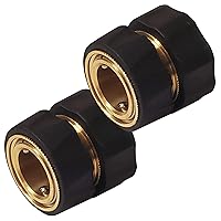 Chapin International 6-9452: Female Quick-Connect Fittings, Heavy Duty Valve Garden Hose Connector, Set of 2, Metallic