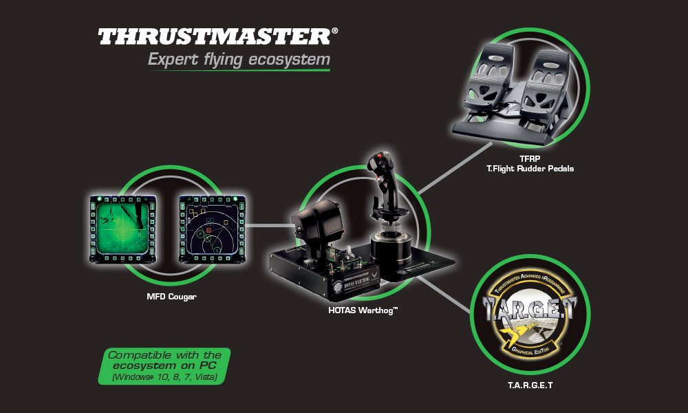 Thrustmaster HOTAS Warthog Dual Throttles for Flight Simulation, Official Replica of the U.S Air Force A-10C Aircraft (PC)