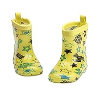 Snow Boots Size 12 Toddler Boys Toddler Kids Waterproof Rain Boots Cartoon Light up Rain Boots for Toddler