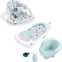 Fisher-Price Sit-Me-Up Floor Seat Pacific Pebble, Portable Baby Chair with Toys Fisher-Price 4-in-1 Sling 'n Seat Tub