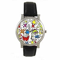 Cute Keith Haring Fashion Custom Unisex-Adult Wrist Watch as a Nice Gift