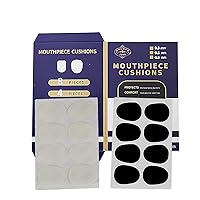 Rochix Alto/Tenor Saxophone Sax Mouthpiece Cushions Patches Pads,0.3mm Black & White 16 pcs 