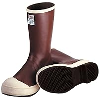 Tingley Pylon MB924B Neoprene Steel Toe Boot, 12-1/2 Inch Height, With Safety-Loc Outsole, Mens 10 / Womens 12, Brick Red Upper - Brown Sole