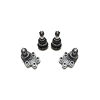 2 Lower Ball Joints + 2 Upper Ball Joints Front Suspension Kit Compatible with RWD Models