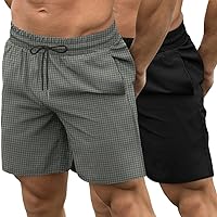COOFANDY Men's 2 Pack Gym Workout Shorts Quick Dry Bodybuilding Weightlifting Pants Training Running Jogger with Pockets