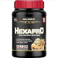 ALLMAX HEXAPRO, Chocolate Peanut Butter - 2 lb - 25 Grams of Protein Per Serving - 8-Hour Sustained Release - Zero Sugar - 21 Servings