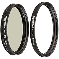 Amazon Basics Circular Polarizer Camera Lens Filter - 58 mm & UV Protection Camera Lens Filter - 58mm