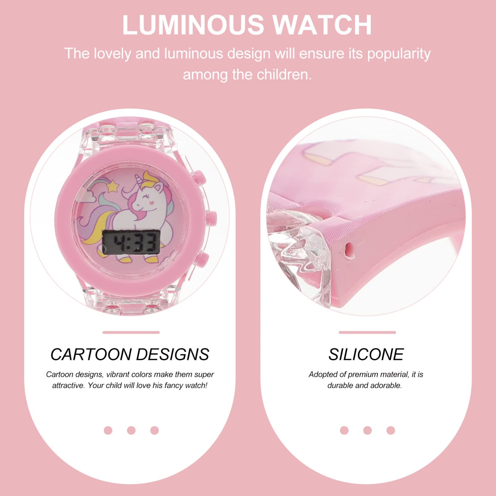 Mua TEHAUX Kids Watch, Girl Watch Cartoon Unicorn Watch Silicone Watch Chic  Luminous Wristwatch with Bracelet for Girl (Pink, Random Packaging) trên  Amazon Mỹ chính hãng 2023 | Fado