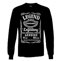 Legends are Born in January The Best Birthday Gift Long Sleeve Men's