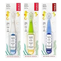 Totz Plus Brush Kids Toothbrush Silky Soft BPA Free ADA Accepted Designed for Delicate Teeth & Gums for Children 3 Years & Up - Assorted - Pack of 3
