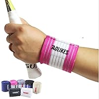 Wrist Wraps Support Brace for Men & Women, 2 Pack Bandages for Work Out & Fitness, Injury Prevention, Pain Relief and Recovery. Effective for Carpal Tunnel & Sprains (White/Pink)