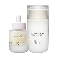 Milk Drops Daily Probiotic Hyaluronic Acid Ceramide Serum 0.95 oz + Beekman 1802 - Bloom Cream Probiotic Face Moisturizer 1.69 oz
