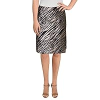 Anne Klein Women's Jacquard Asymmetrical Origami Skirt Knitted Skirt