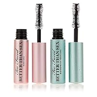 Too Faced Better Than Sex Mascara Duo Regular and Waterproof Mini Travel Size .17 Ounce Each Too Faced Better Than Sex Mascara Duo Regular and Waterproof Mini Travel Size .17 Ounce Each