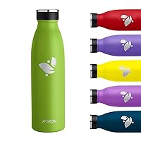 jarlson kids water bottle with straw - charli - insulated stainless steel water  bottle - thermos - girls/boys (shark 