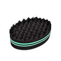Curl Twist Hair Sponge Big Holes Double-sided Comb Wave Brush Dreads Locking Afro Curling Coil Care Tool Hair(green)