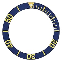 Ewatchparts BEZEL INSERT FOR 43MM TAG HEUER AQUARACER 300M WATCH CHRONOGRAPH BLUE GOLD #