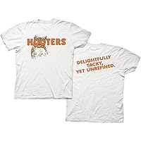 Hooters Hootie The Owl Vintage Logo Adult T-Shirt Front and Back Prints Officially Licensed