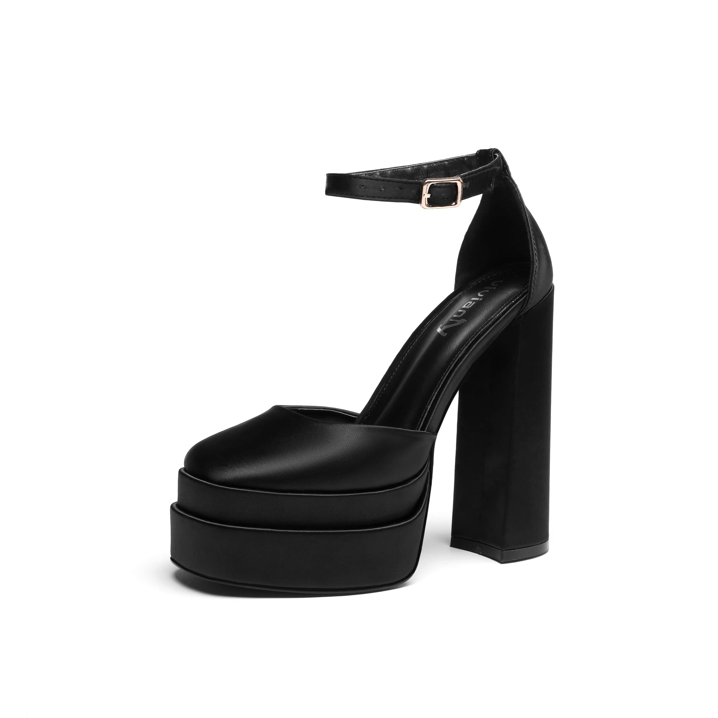 Platform Heels Chunky Block High Heel Pump Shoes For Women 2023 Black  Gladiator Sandals Double Buckle Peep Toe High Heels Party - Sophie's Online  Shopping
