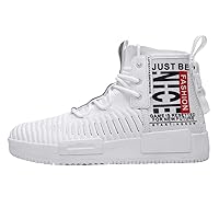 RUNMAXX Mens Fashion Walking Lace Up High Top Shoes Stylish Running Athletic Casual Sneaker