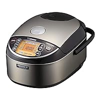 Zojirushi NP-NWC10XB 5.5-Cup Pressure Induction Heating Rice Cooker and Warmer (Stainless Black)