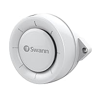 Swann Indoor Siren. Combine Wi-Fi Alert Sensors to Deter Intruders with Loud Siren and Visual Alert. Wi-Fi Connected, AC Powered, Adjustable Volume, Control with App and No Base Required,White