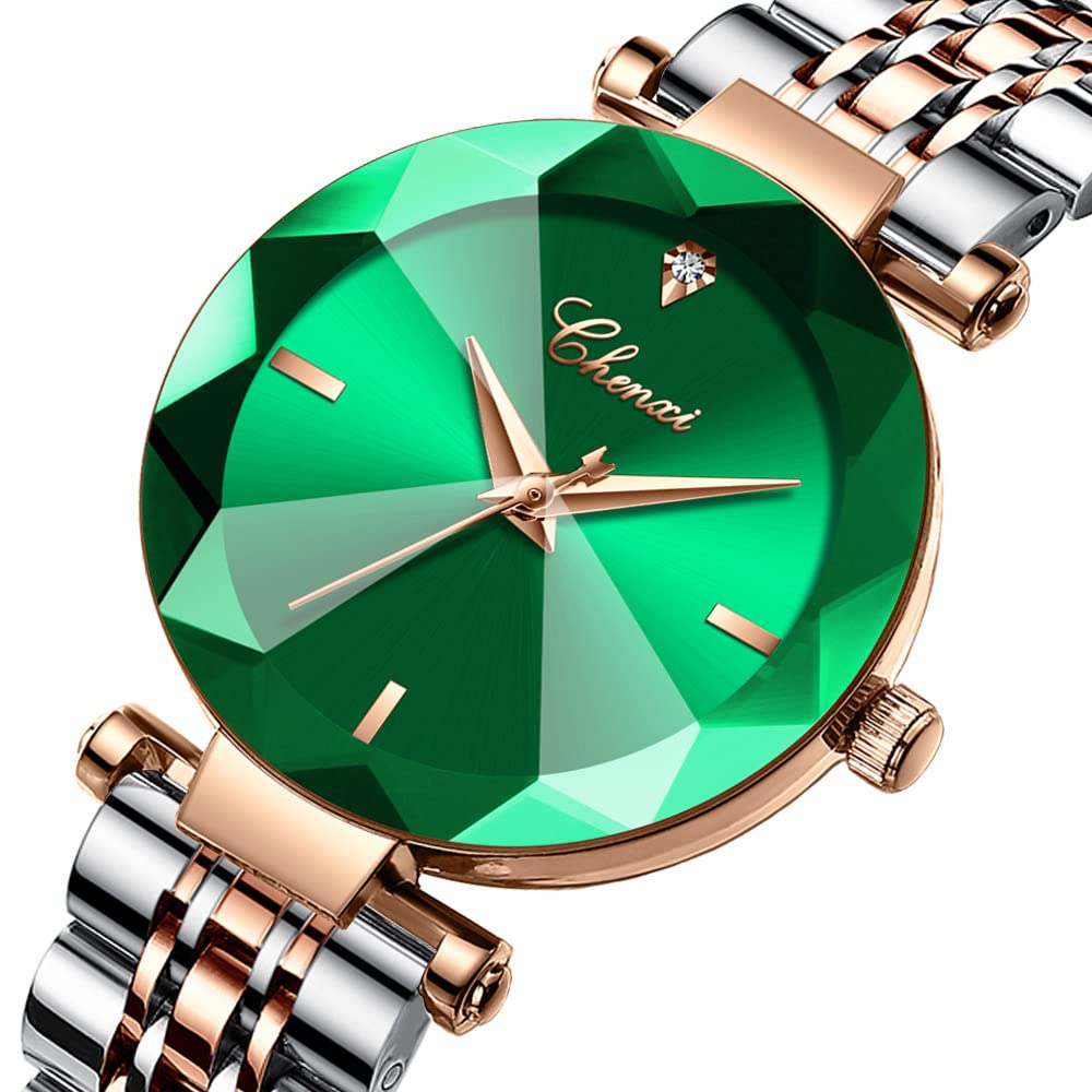 SENRUD Fashion Watches for Women Japan Quartz Rose Gold Watch Stainless Steel Mesh Band Waterproof Elegant Ladies Gifts Wrist Watch