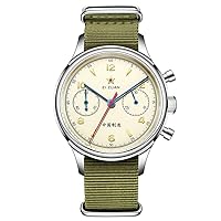 Retro-Chronograph 1963 Original ST1901 Movement Men Mechanical Watch Hand Winding Sapphire & Acrylic Mirror Pilot Wristwatch