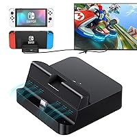 Antank TV Docking Station for Nintendo Switch/Switch OLED, Portable Switch Dock Charger Support 4K Output, Charging Stand Replacement for Official Nintendo Switch Dock with HDMI/Type C/USB Ports