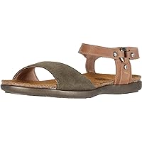 Footwear Sabrina Women's Sandal with Cork Footbed and Arch Support - Rivets - Comfort and Support - Lightweight and Perfect for Travel - Narrow to Medium Fit